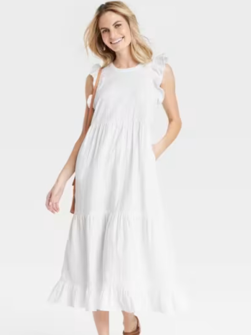 universal thread white Cotton maxi dress NWOT size small